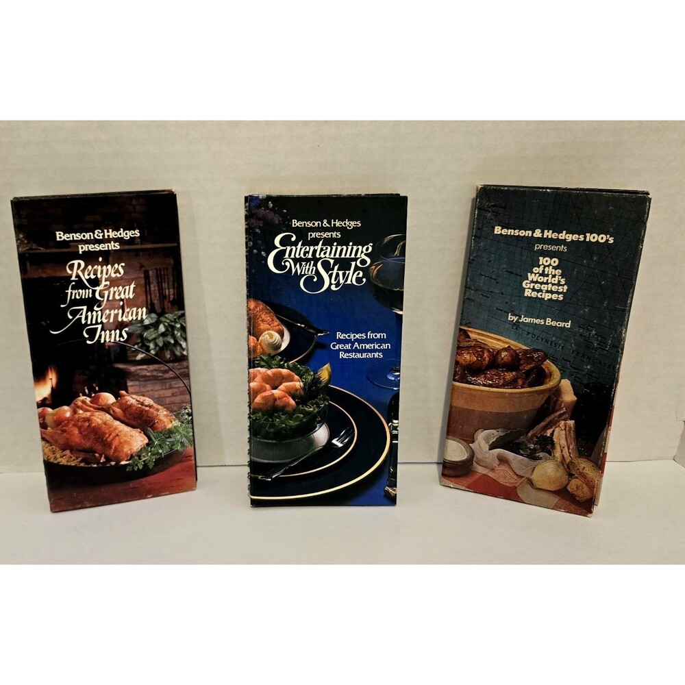 Bensens and Hedges Cook Book Lot James Beard, Inns & Style 3 Spiral Hard Covers